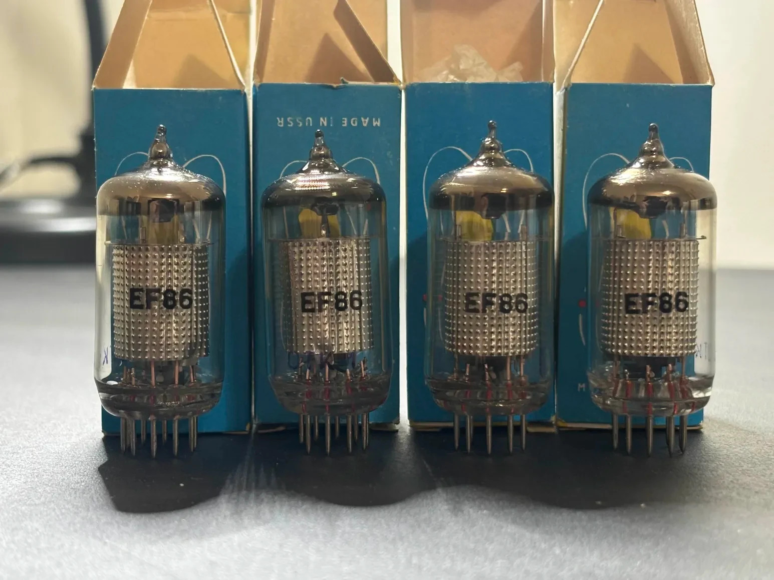 Lot of 4 Sovtek EF86/6267 Vintage Vacuum Tubes Tested w/ Original Boxes