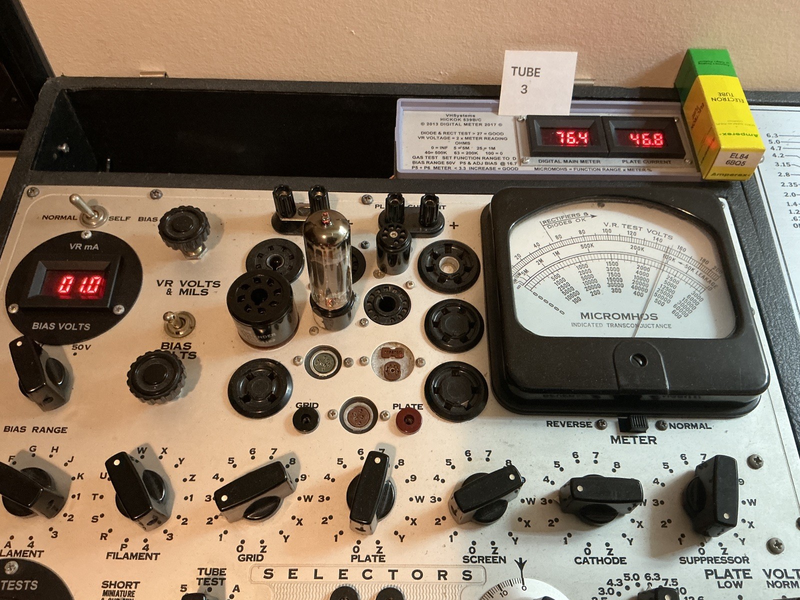 Rare ANOS Amperex EL84 6BQ5 Tubes rX3 D-Get MATCHED QUAD N709 E84L CV2975 L@@K!