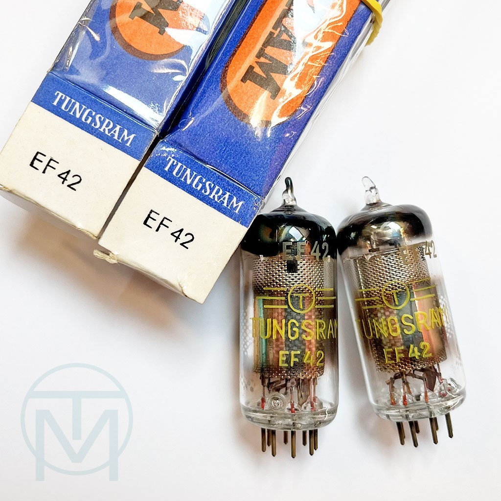 2x Tungsram EF42 (Rimlock Follower of EF14), Matched, 1959 NIB, More Available!