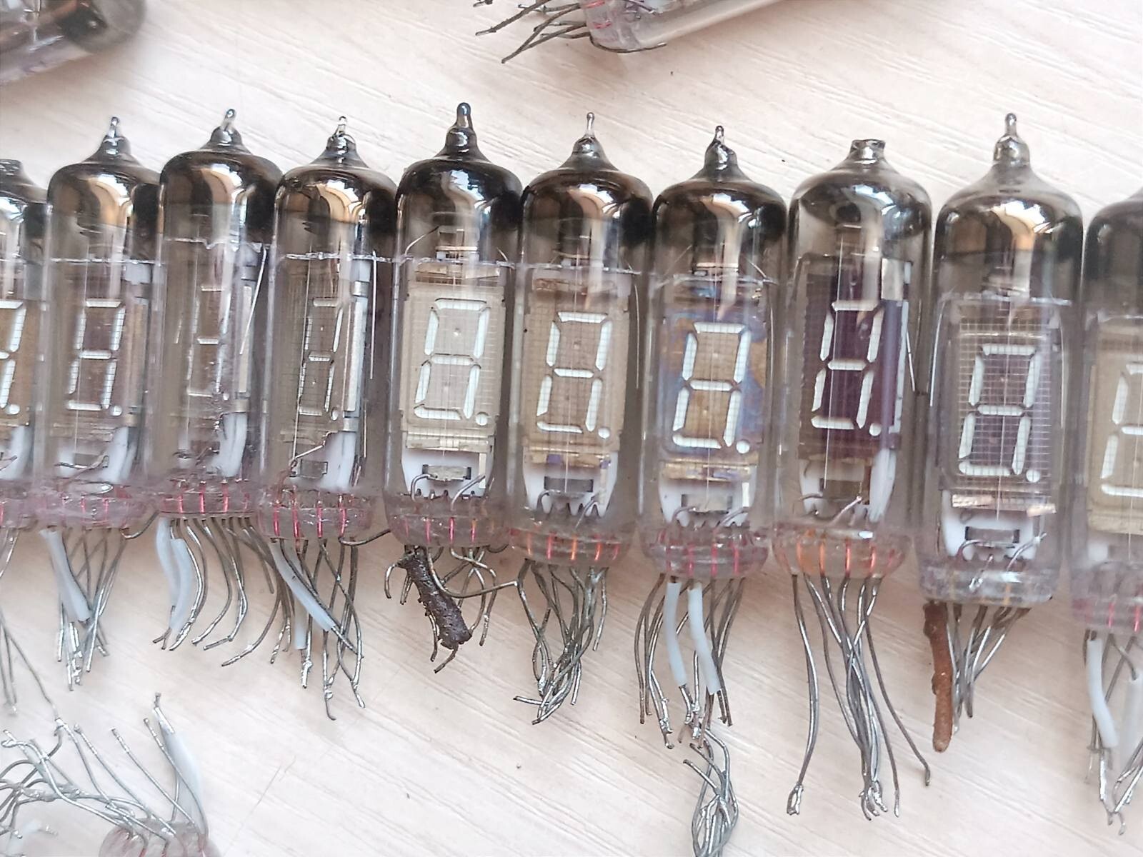 25 pcs IV-6 VFD Tube DIGIT DISPLAY NIXIE CLOCK luminescent indicator USED #2