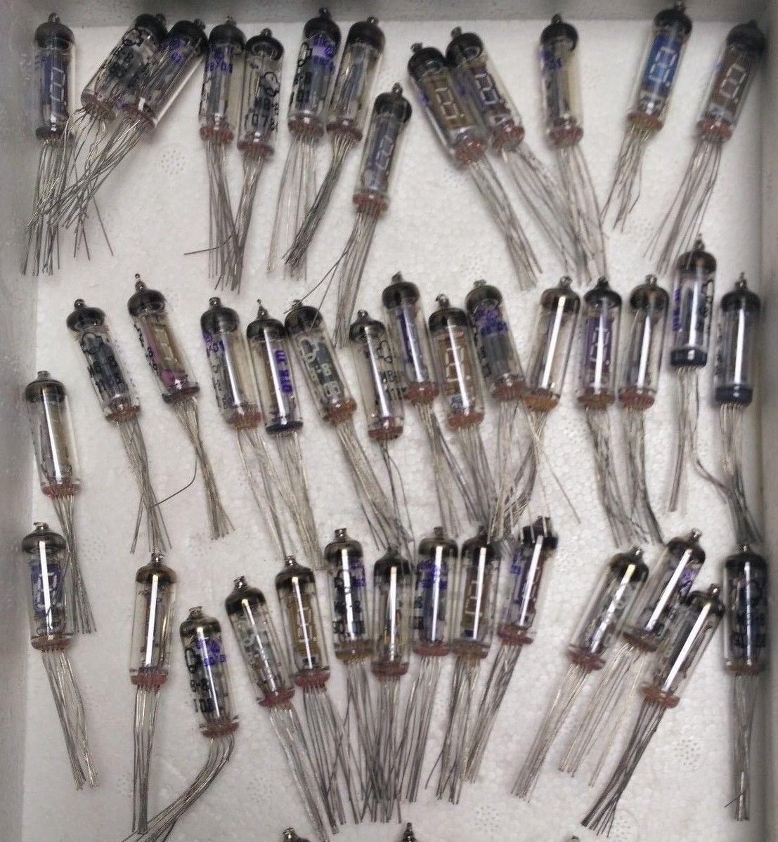 100pcs iv-8 iv8 ив-8а IV-3 VFD 7-SEGMENT TUBE OTK NEW NOS USSR RUSSIAN CLOCK
