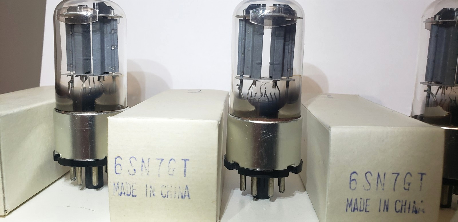 3 x Excellent Shuguang 6SN7GT 6N8P 6H8C metal base mil-spec tubes Amplitrex Test
