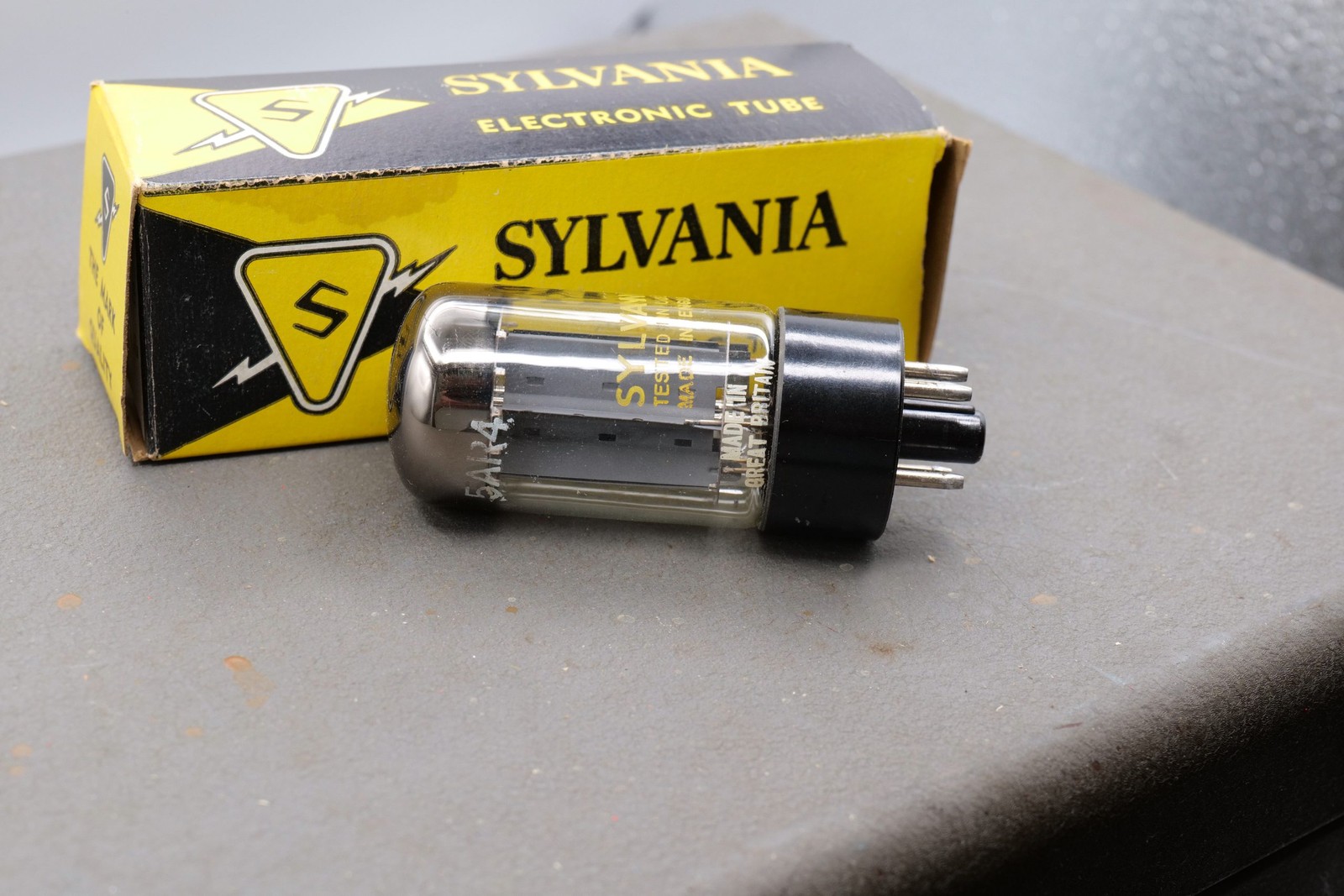 Sylvania 5AR4 GZ34 Rectifier Tube Made in England Tested Good