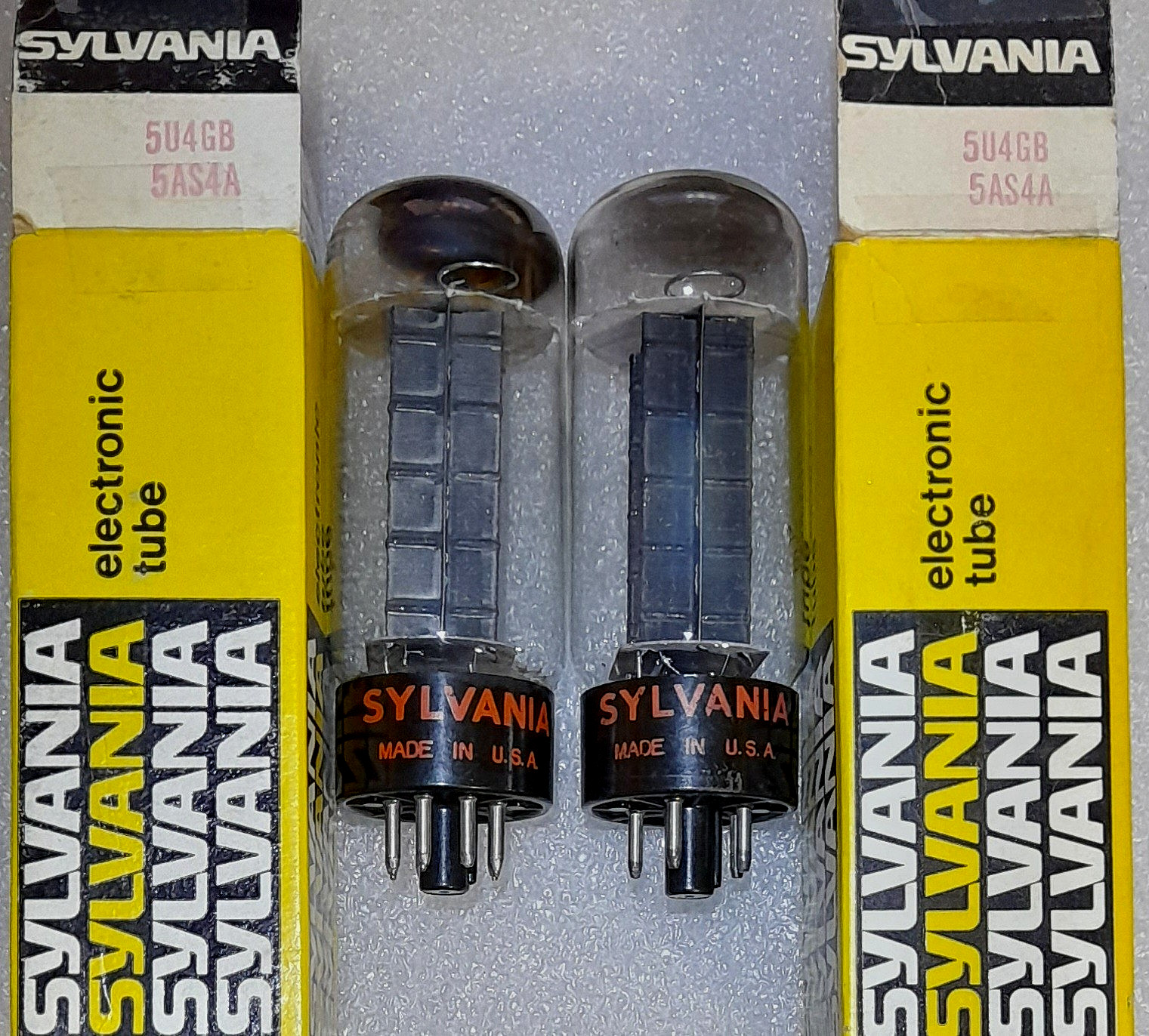 Tightly Matched Pair 5U4GB/5AS4A Sylvania Vacuum Tubes, Triplett 3444 tested