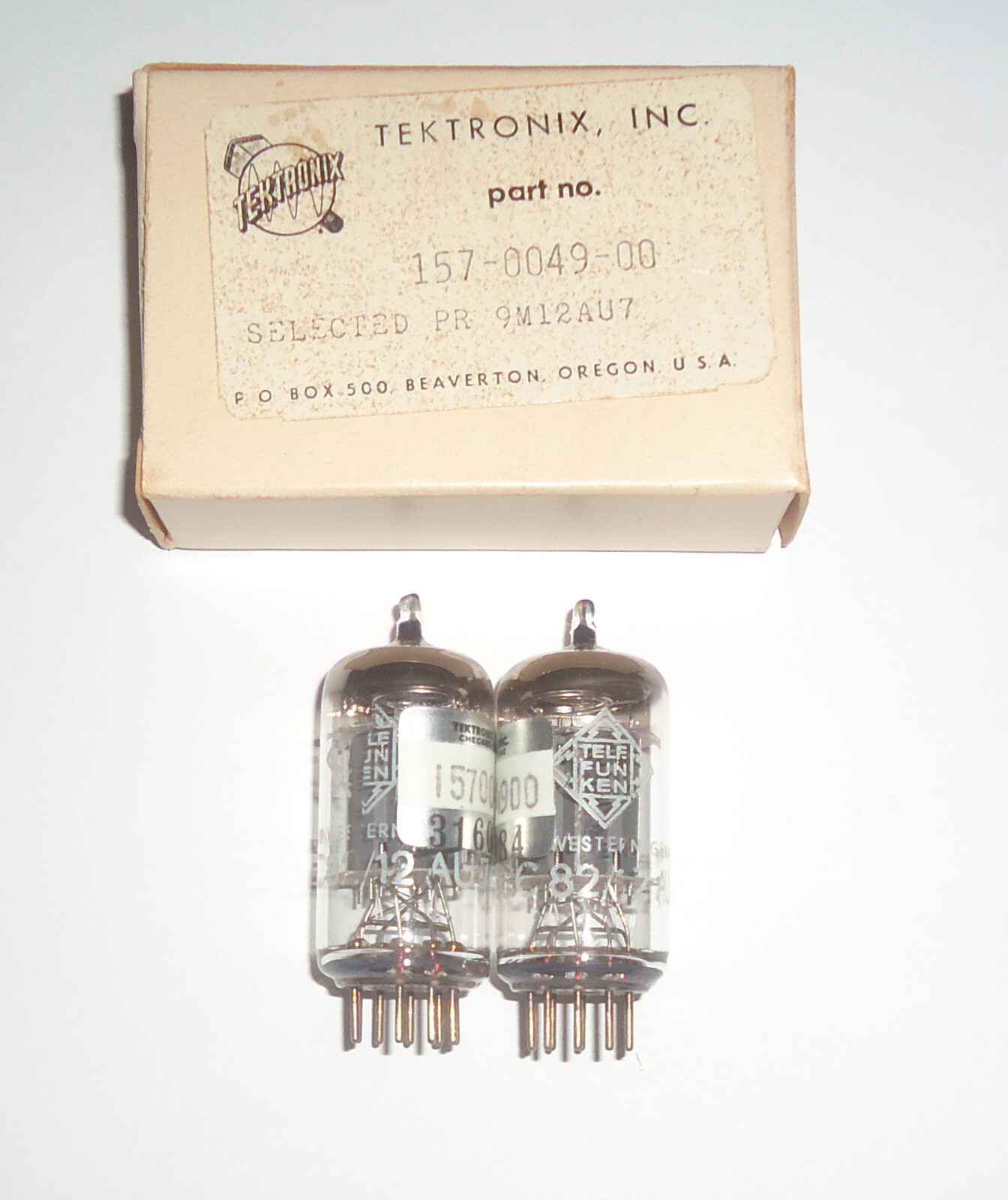 ECC82 12AU7 Telefunken Smooth Plate Selected Matched Pair