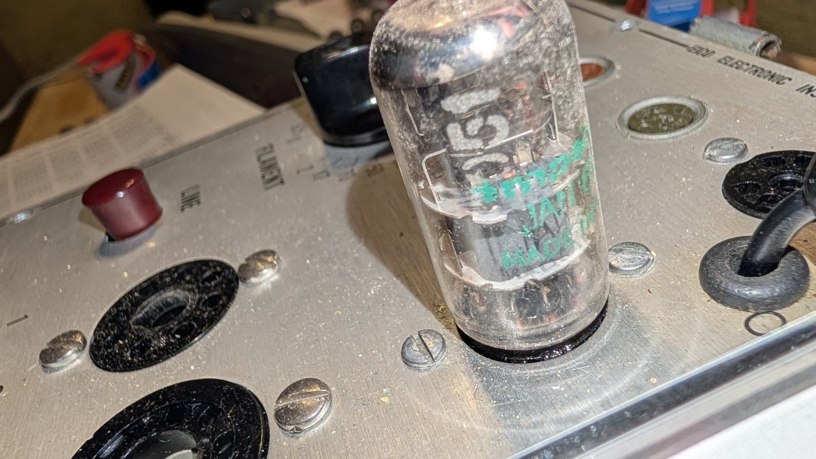 Amperex JAN 6922 Gold Pin Vacuum Tube USA Military Spec Tested 126/128 Balanced