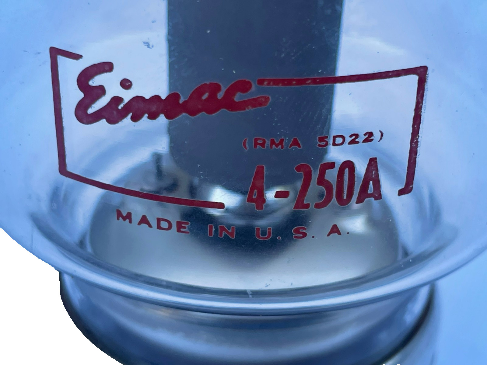 Eimac 4-250A Vacuum Tube, Transmitting Power Tube RMA 5022, Made in USA