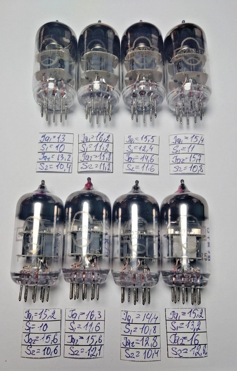 8 pcs NEW 6N23P-EV/ ECC88/6DJ8 Reflector tubes 75`s