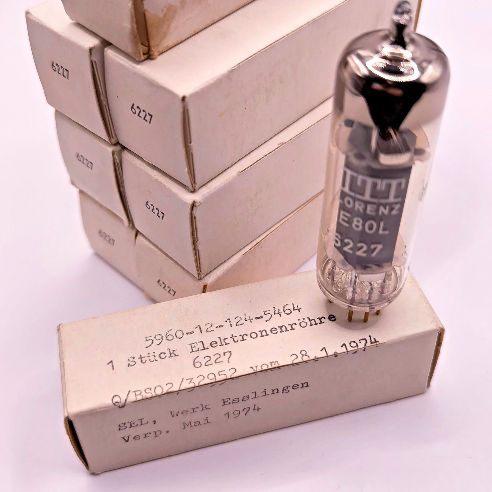 ITT Lorenz E80L 6227 tube, NOS NIB, Philips Heerlen factory, same codes