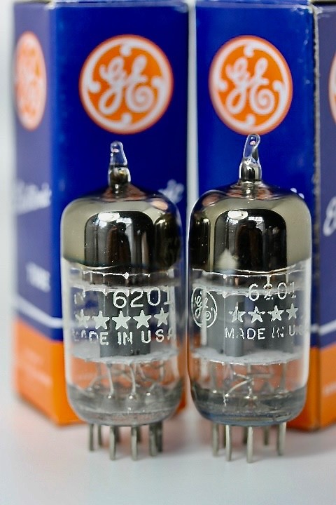 NOS GE 6201 12AT7-WA ECC801S MATCHED PAIR TESTED TUBES “TRIPLE-MICA 5-STAR” 1957