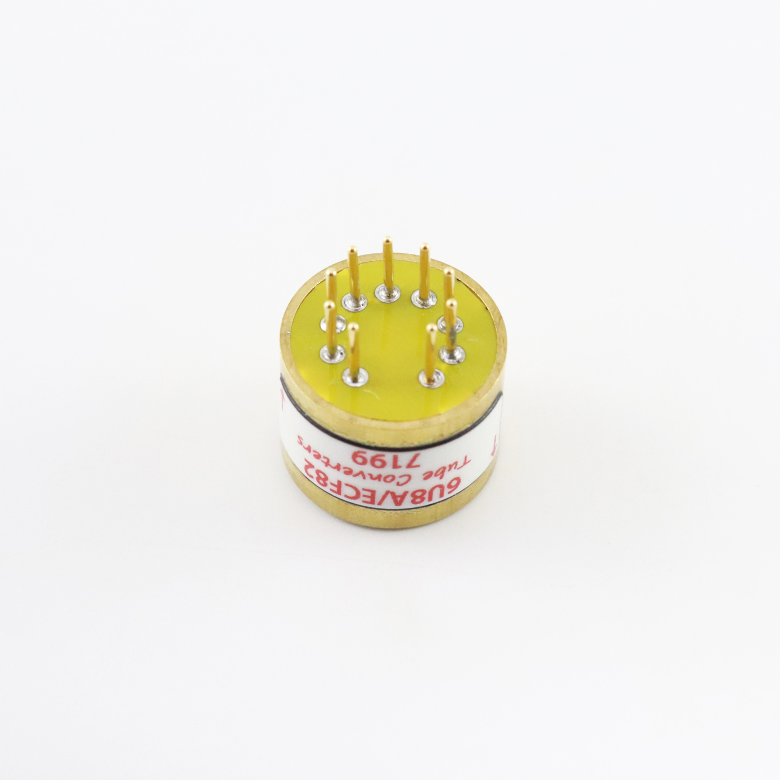 One Gold plated 6U8A ECF82 TO 7199 [Bottom] Vacuum tube convert socket