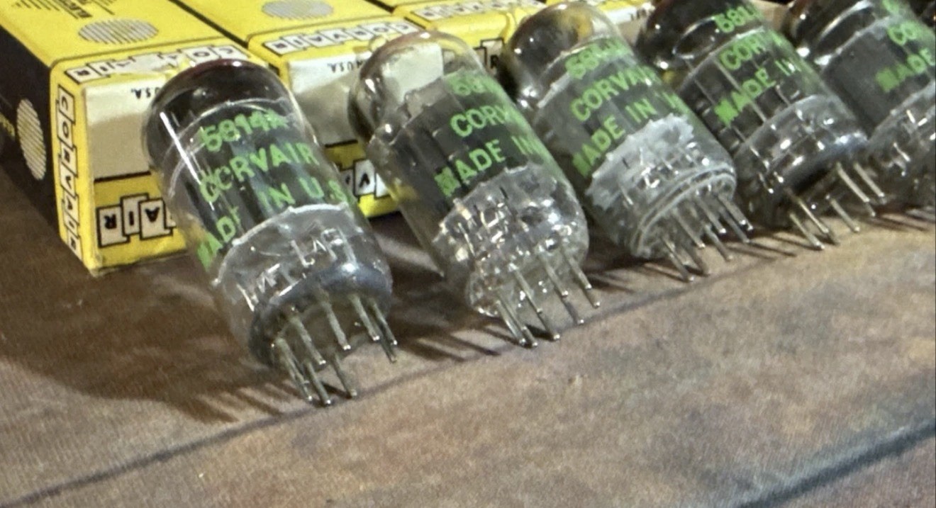 5814A NOS Vintage Vacuum Tubes Lot Of 10 Corvair New In The Sleeves