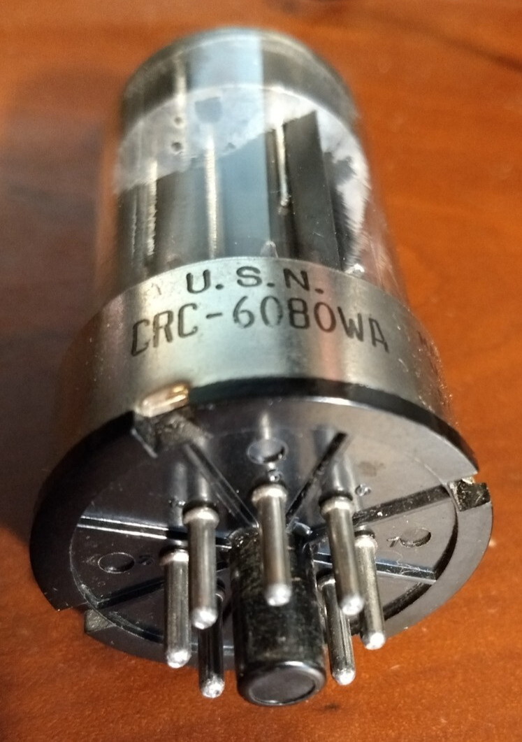 RCA 6080WA Vacuum Tube Tested Good – Military USN (6AS7G) Date Code 57 – 39 USA