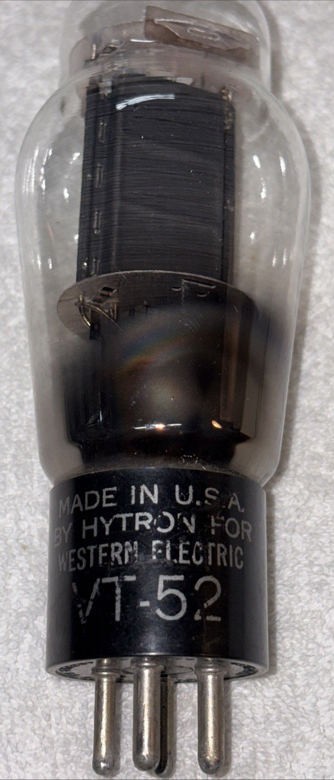 VT-52 Hytron Made For Western Electric Vacuum Tube Amplitrex Tested 110%
