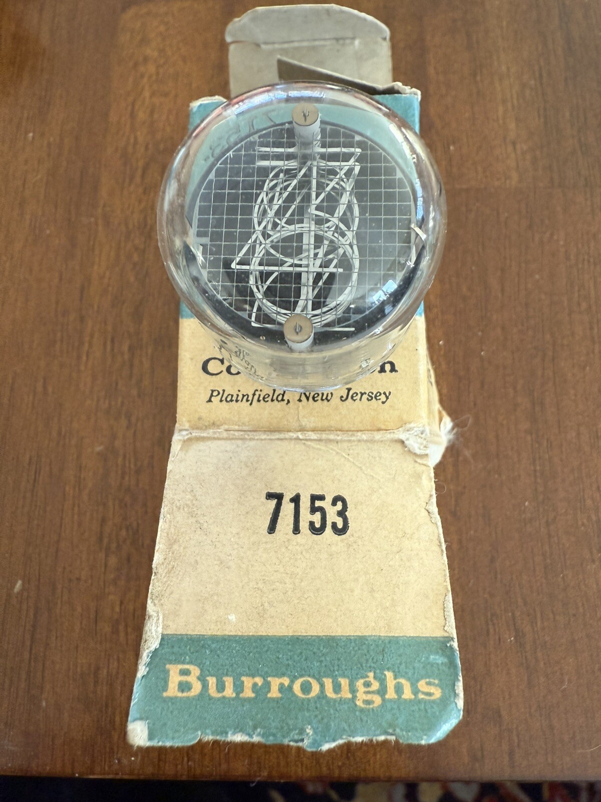 Vintage Burroughs 7153 Nixie tube NOS original box