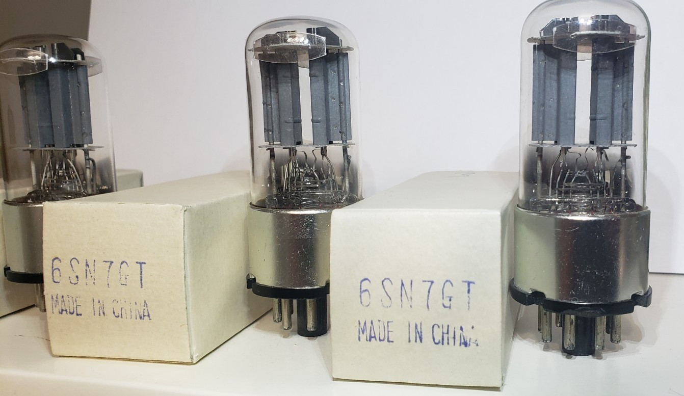 3 x Excellent Shuguang 6SN7GT 6N8P 6H8C metal base mil-spec tubes Amplitrex Test