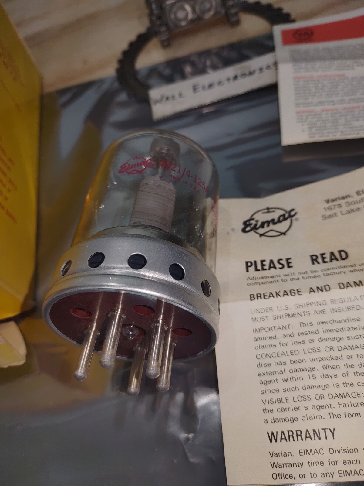 Eimac 4D21 Electron Tube 4-125A =New OLD Stock=