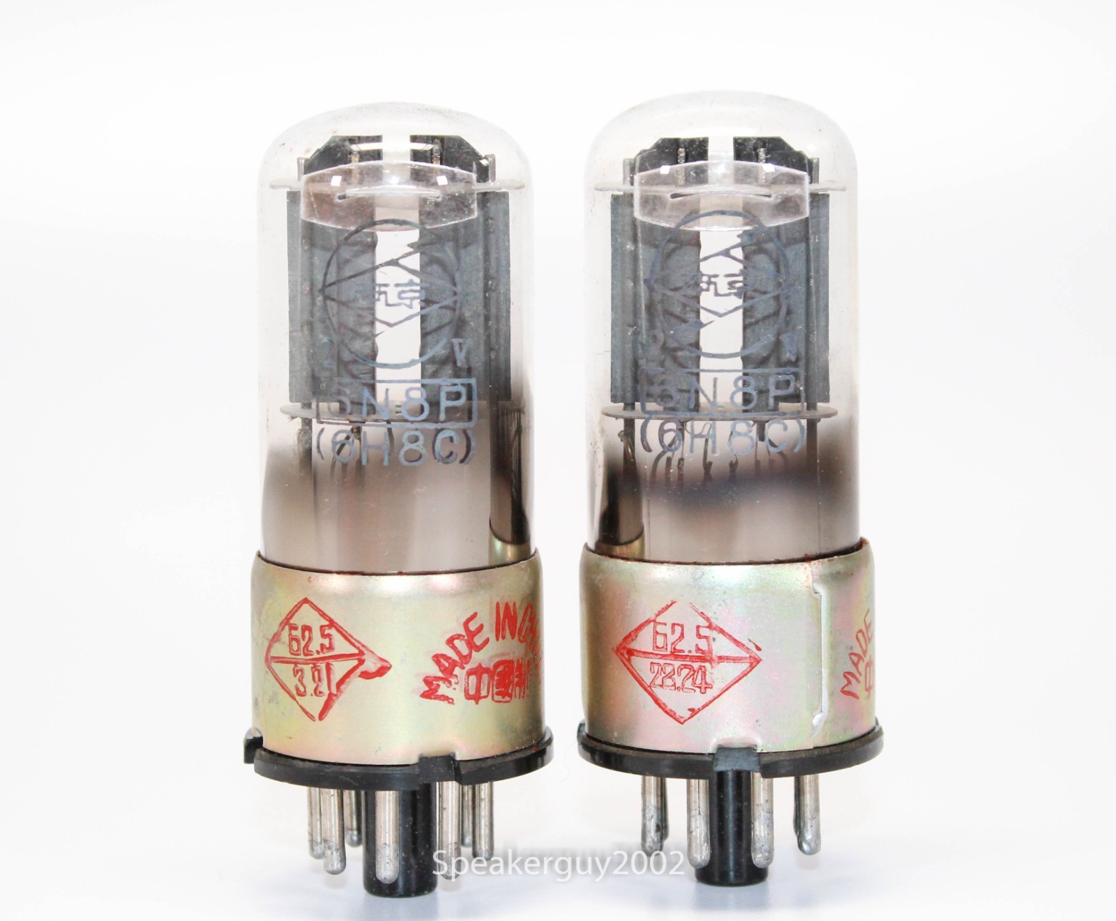 2X Nanking Metal Base 6H8C 6N8P 6SN7 Vacuum Tubes / KT6
