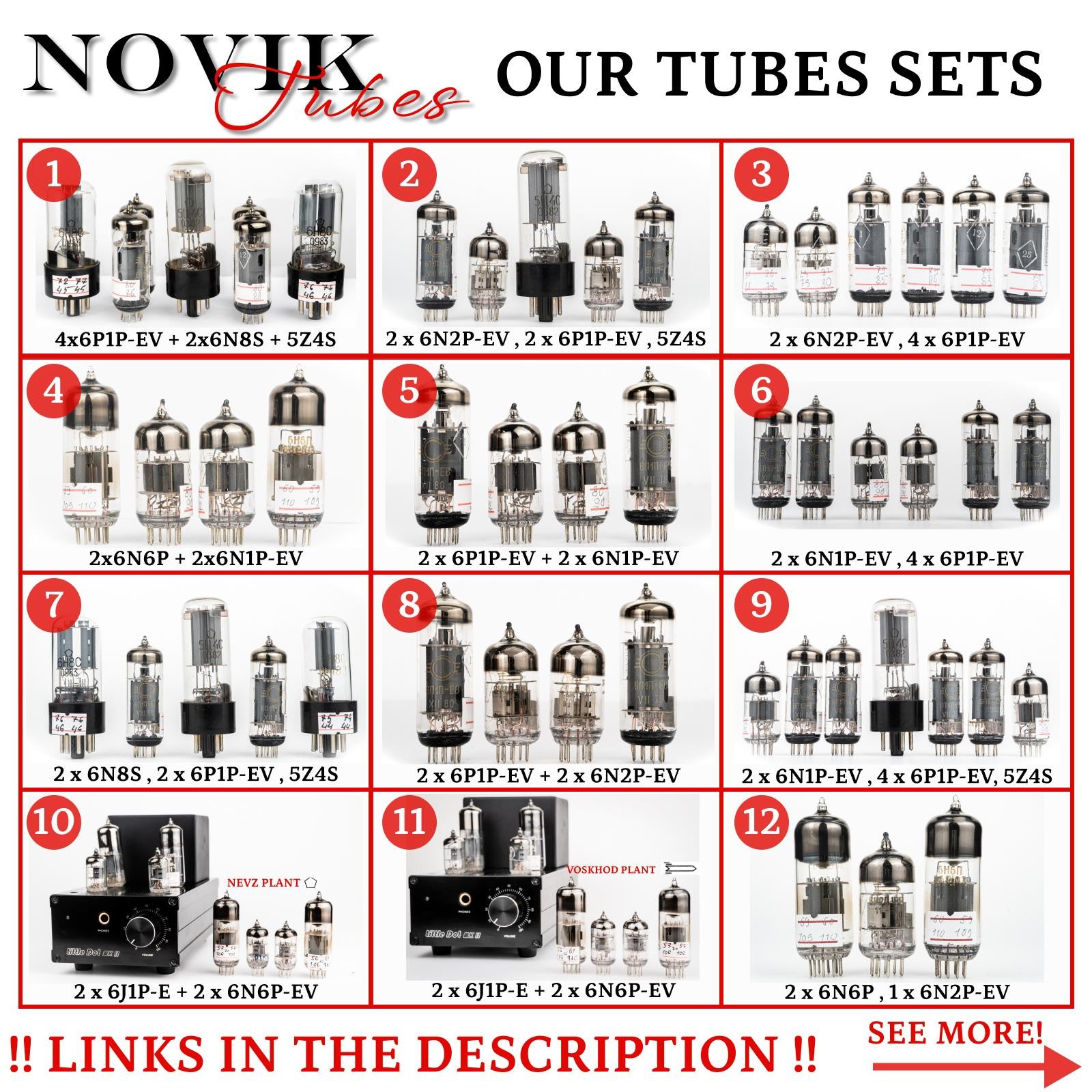 6p1 Amplifiers Amps Upgrade Matched Tubes 6p1p-EV 6n1p-EV 5z4m Soviet Nos