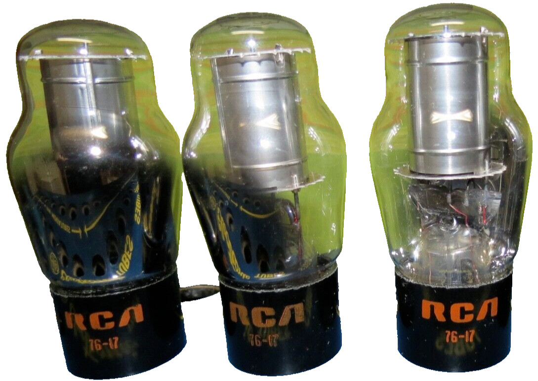 3X Match Lightly used VR75 0A3 Tube RCA Voltage Regulator Tested NOS