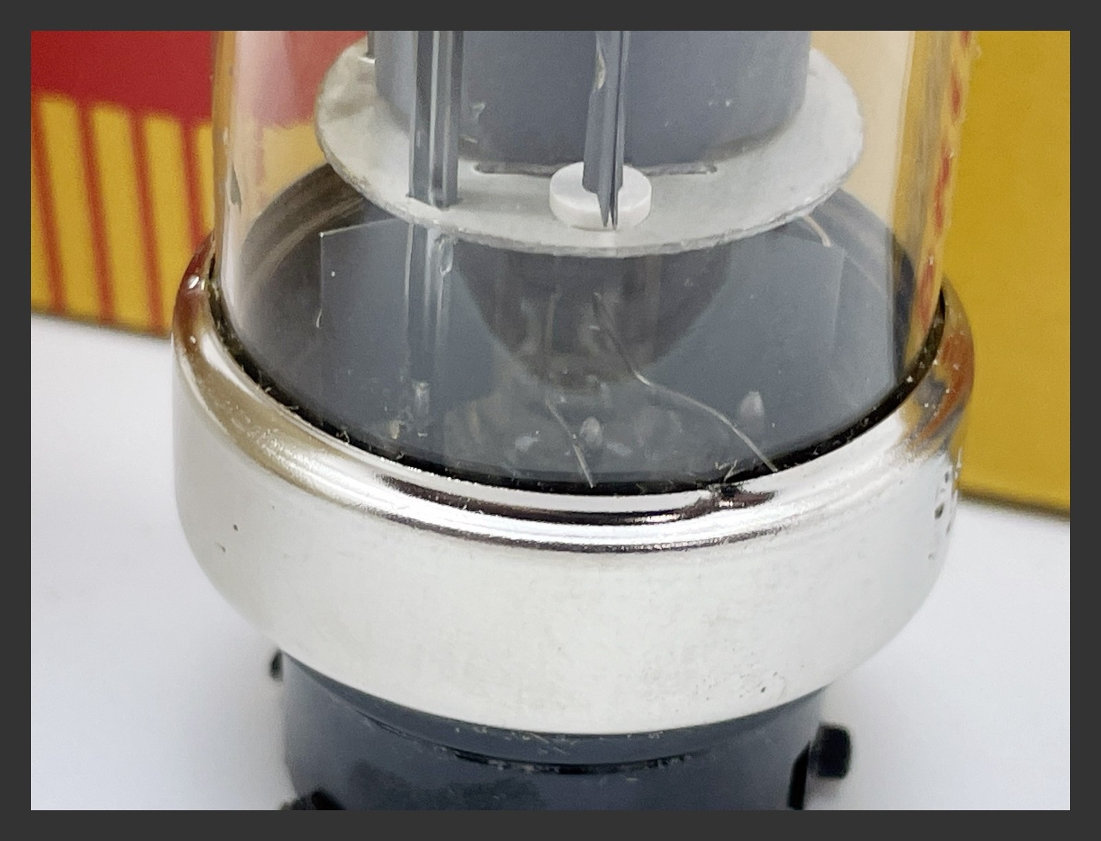 1 NOS Philips EL50 4654 EL34 Test STRONG 56F Disc Getter, Metal Base Vacuum Tube