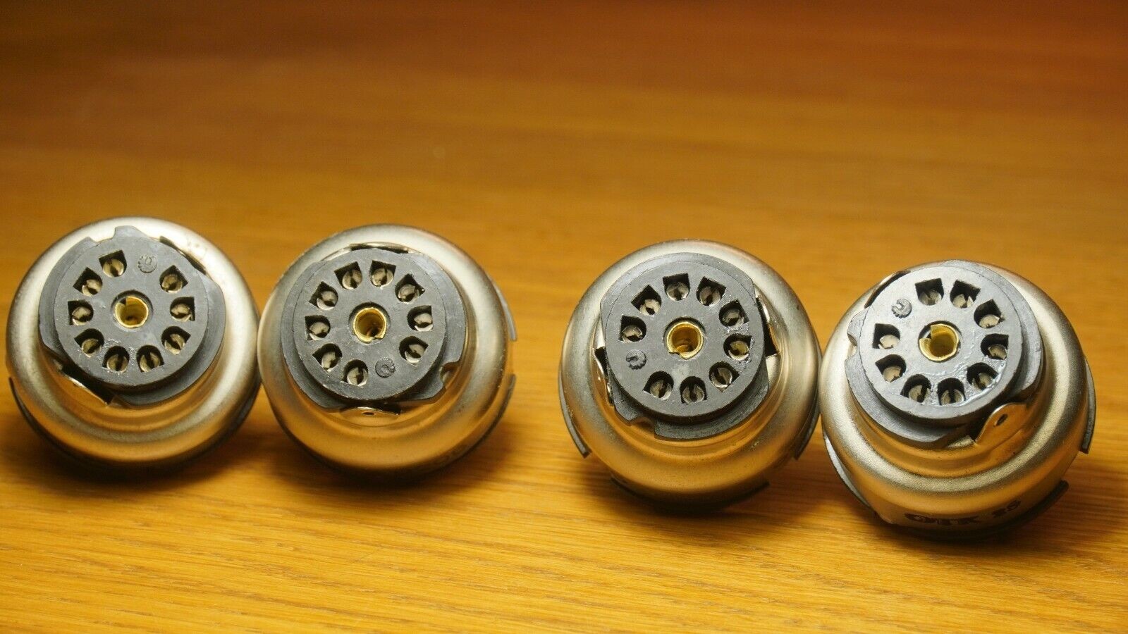 4x 6P1P-EV NOS Matched QUAD 1% Tube Set WITH CONVERTERS TO 6V6