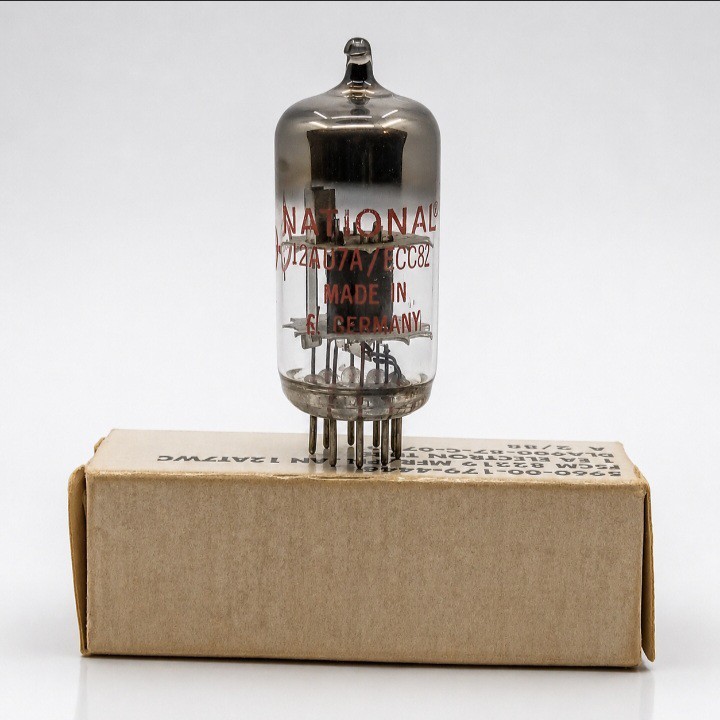 National 12AU7 / ECC82 RFT East Germany Tube – Strong Tested, Low Microphonic/
