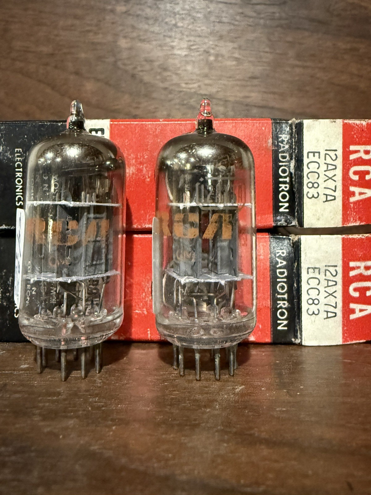 NOS Matched Pair RCA 12AX7A ECC83 12AX7 7025 USA TUBES TV7 Tested +100%
