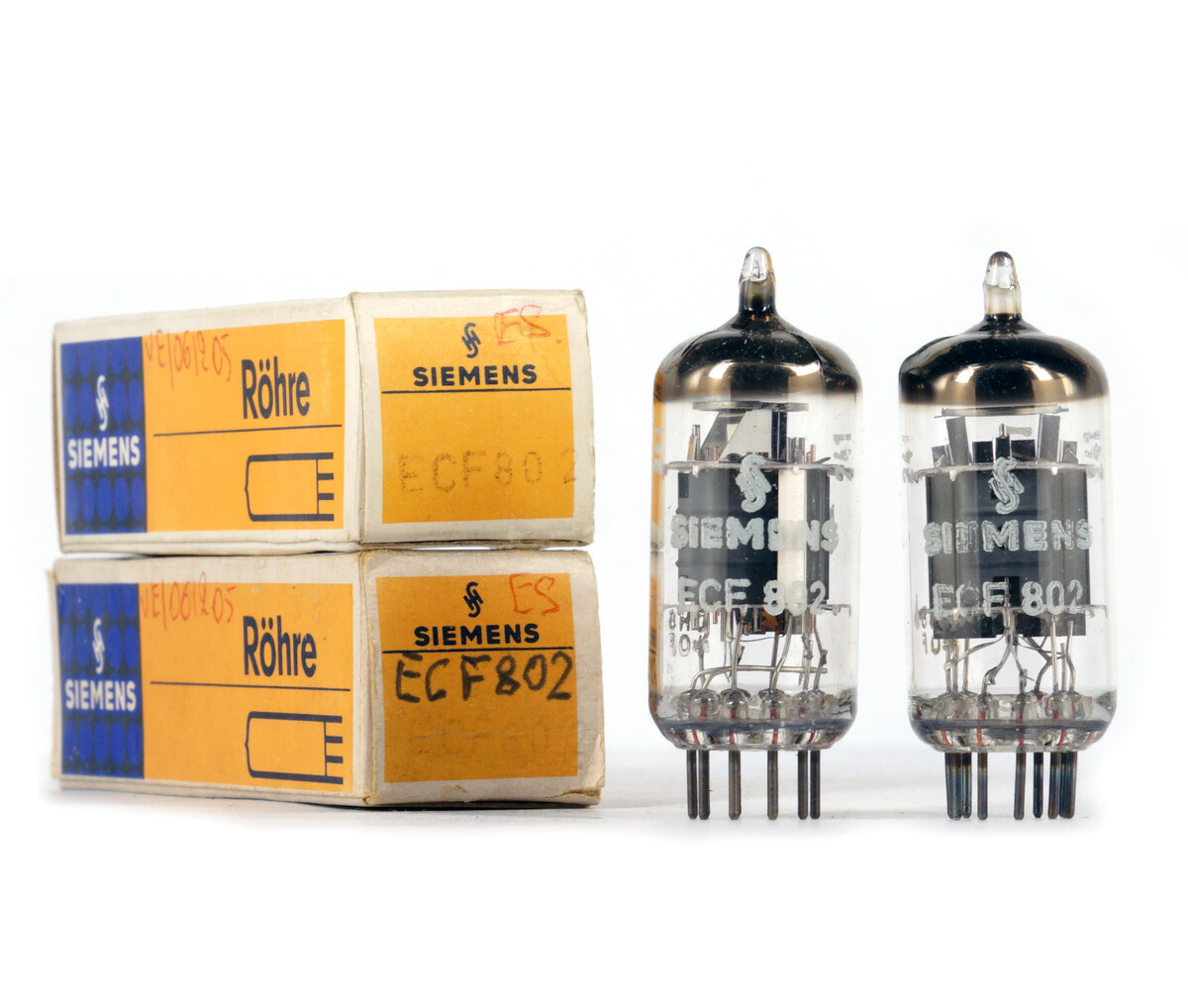 ONE ECF802/6JW8 SIEMENS NOS GERMANY Tube Röhre Lampe TSF Valvola 真空管 진공관 电子管