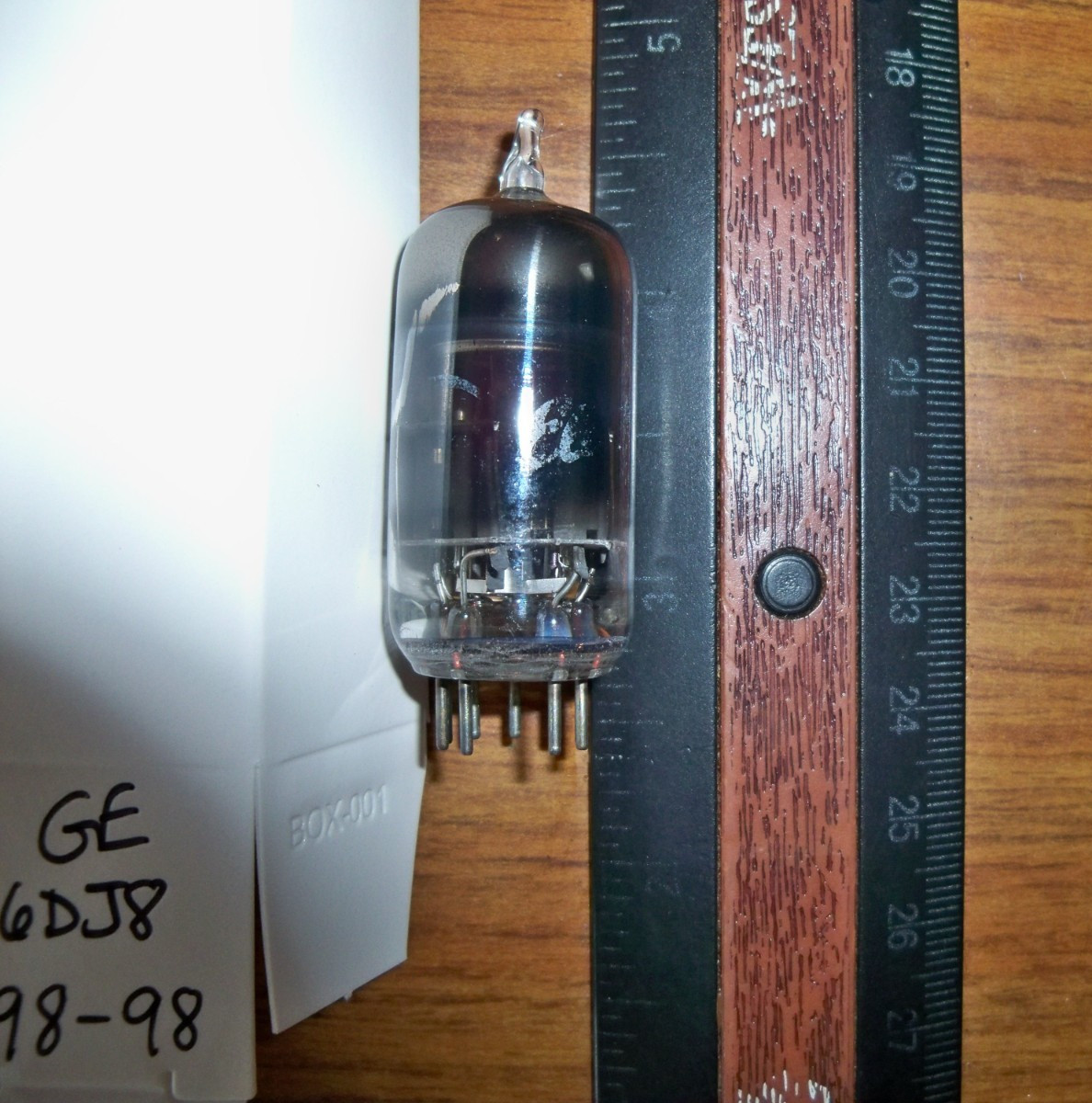 Strong GE Smoked Glass Gray Plate Solid O Getter 6DJ8 / ECC88 Tube