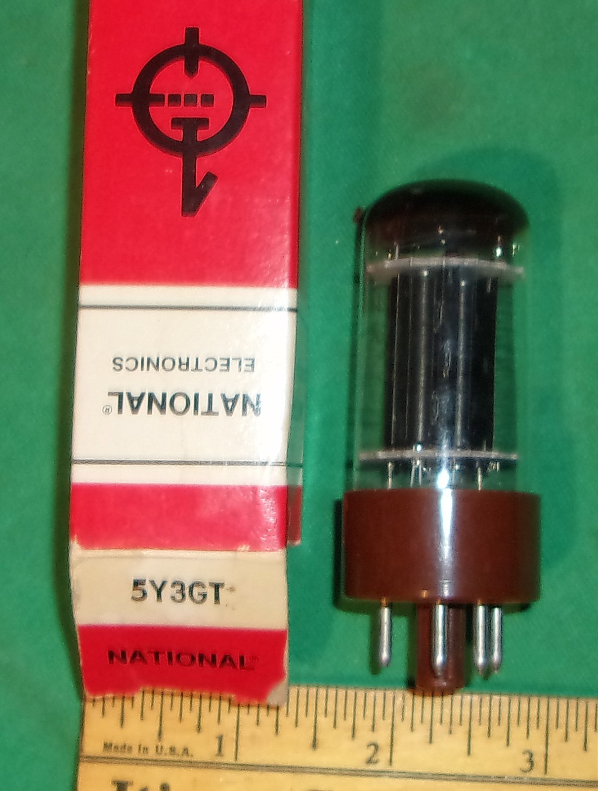NATIONAL 5Y3GT Full-Wave Rectifier Tube (GE 6087) NOS Clean! Test Great!