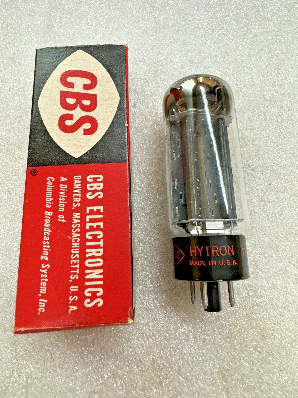 CBS-Hytron 5U4GB EX Extra Tall Glass Rectifier Tube NOS NIB