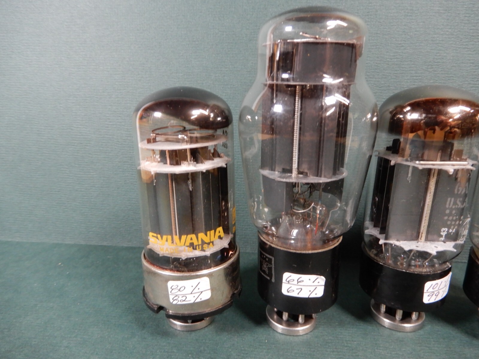 Assorted 6AS7G (GA) 6080 Vacuum Tubes (4) Amplitrex Tested Lower to Strong