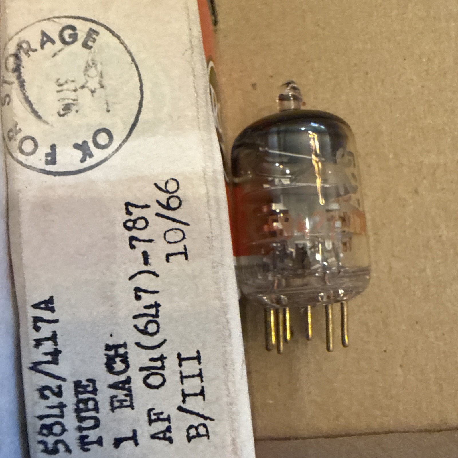 RCA 5842 / 417A HiFi Ham Radio Amp Vacuum Tube NOS 1966