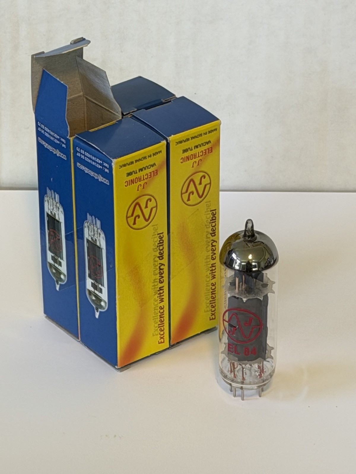 New Quad JJ ELECTRONICS Factory Matched EL84 Vacuum Tubes in Original Boxes