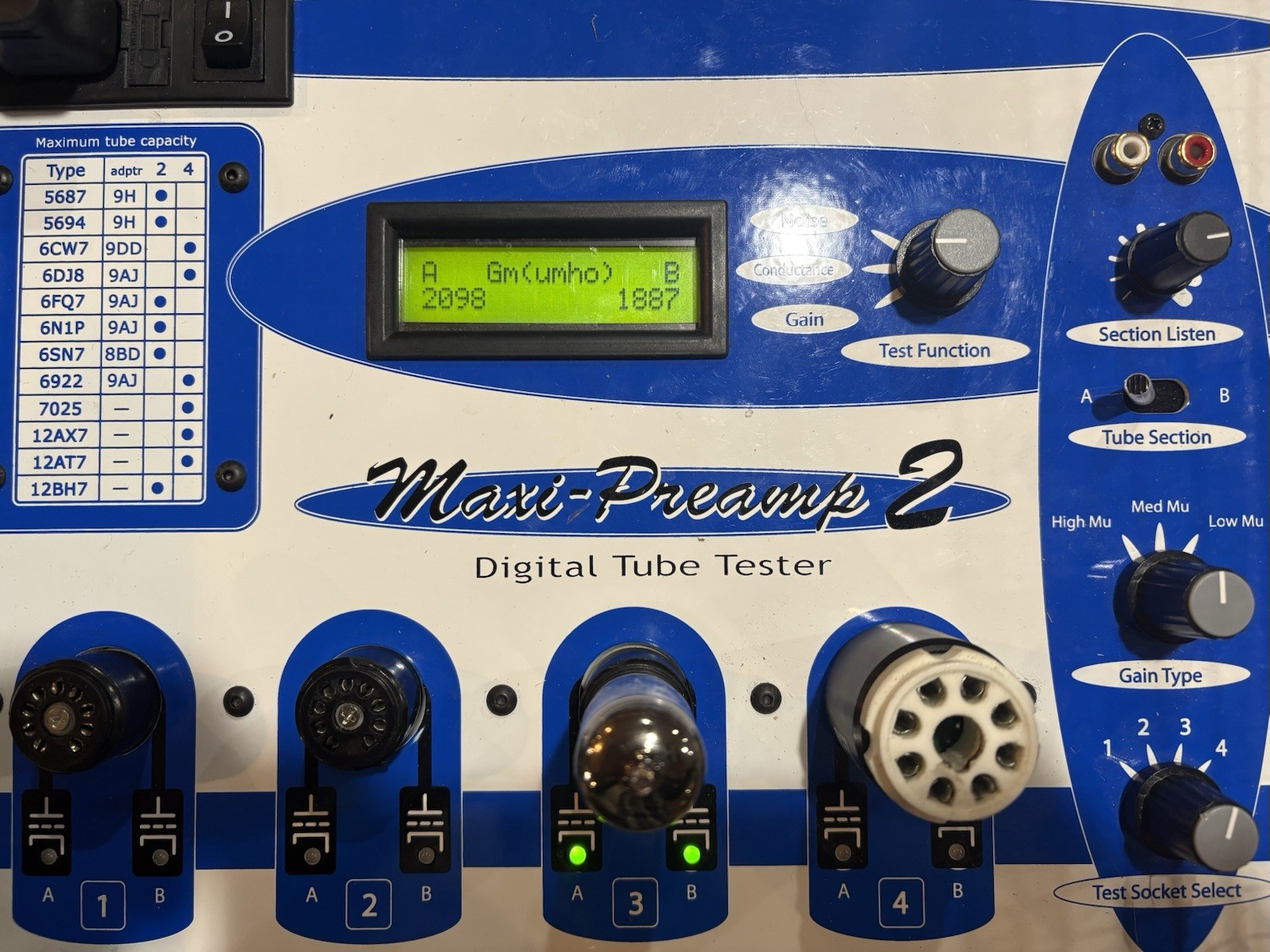 1988 Phillips ECG 12AT7 WC ECC81 Grey Plate Halo Get Tube TV7&Maxi Test NOS NIB