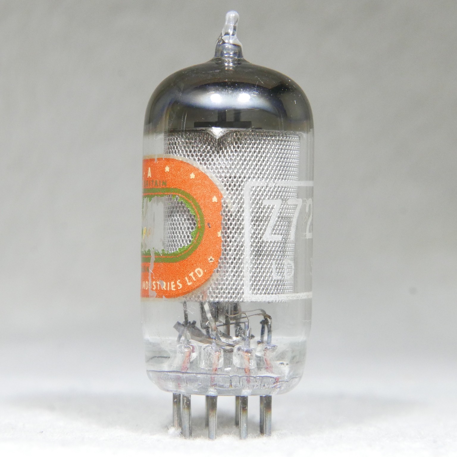 Genalex/GEC (Emitron Label) Z729/EF86 Long Fine Mesh Plate UK April 1955
