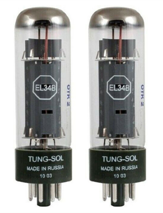 1 EA. MATCHED PAIR TUNG-SOL EL34B REISSUE POWER TUBES NEW IN BOX