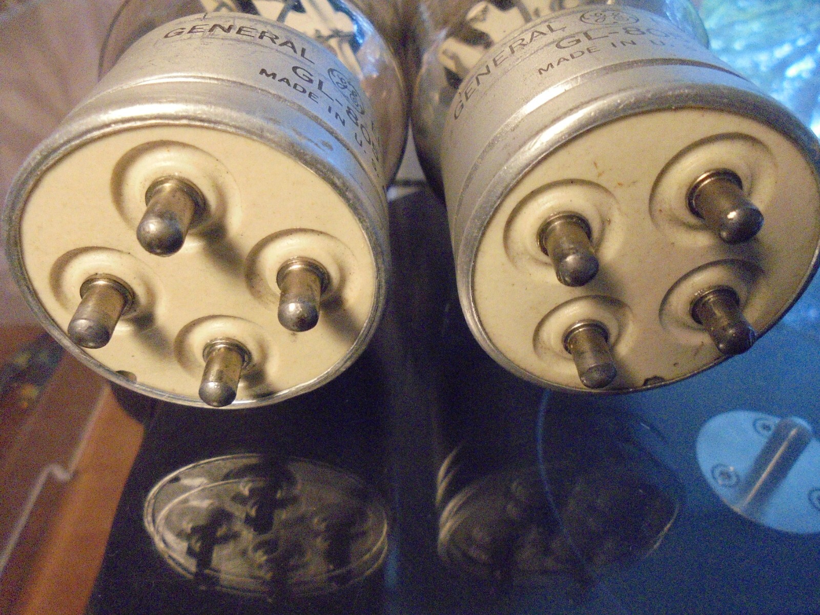 GENERAL ELECTRIC GL 805 USA PAIR OF OLD STOCK TESTED STRONG VINTAGE VALVES TUBES