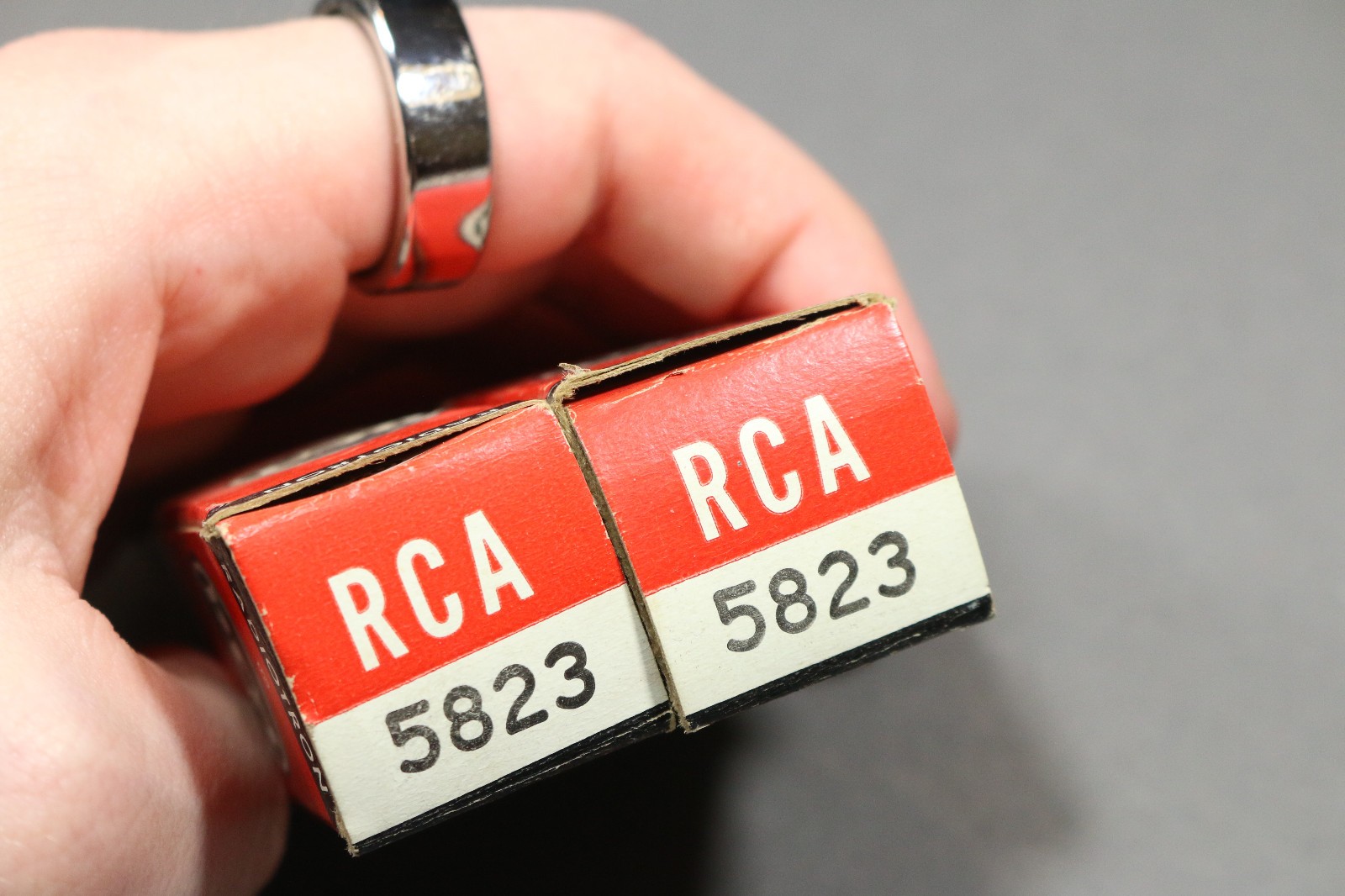 Pair Vintage RCA 5823 Vacuum Tube Thyratron Cold-Cathode w/ Original Boxes USA