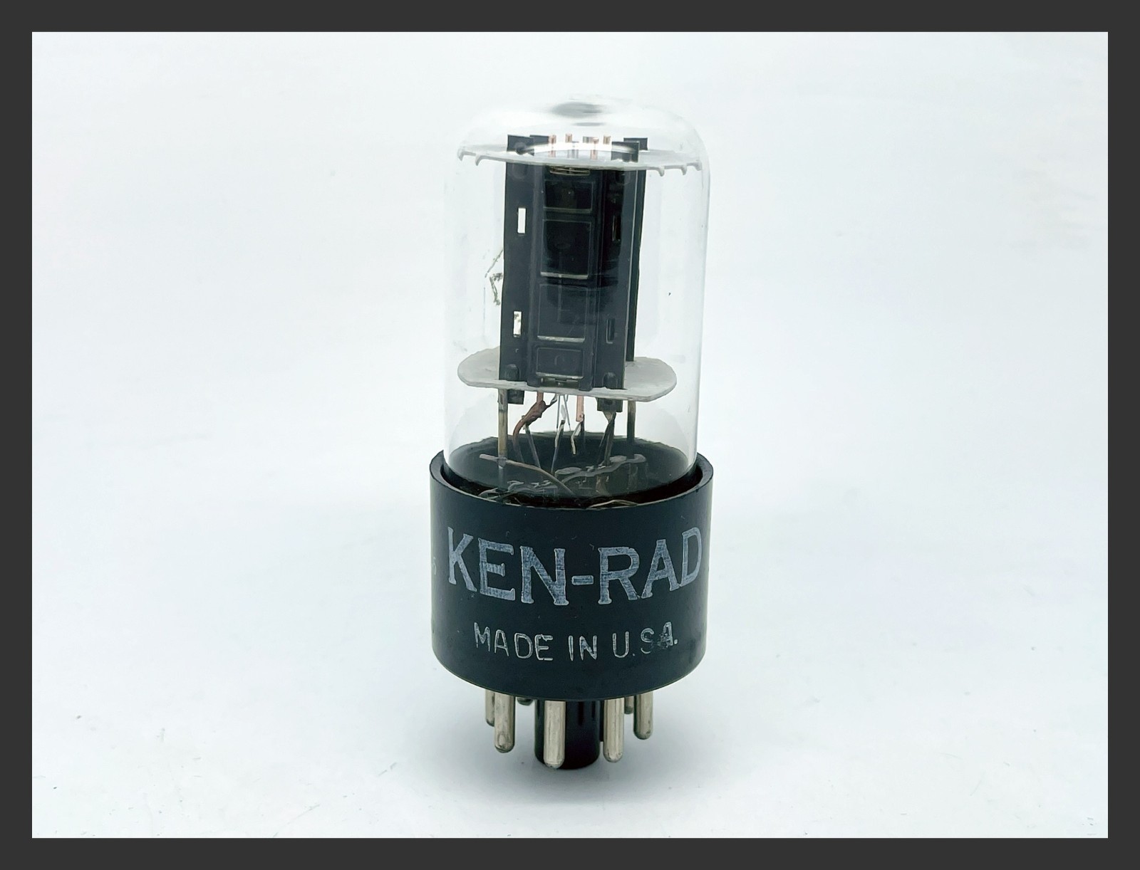 KEN-RAD 6SN7GT VT-231 Test GOOD & BALANCED 1943 Black Plate Triode Vacuum Tube
