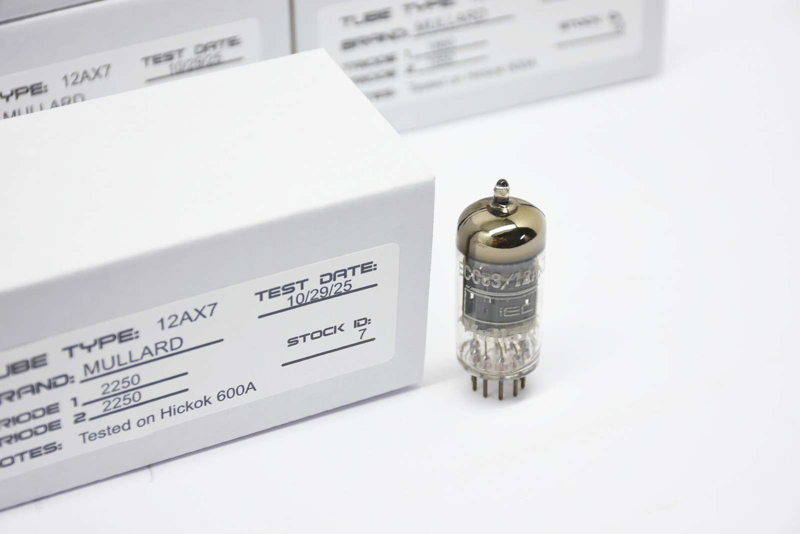 Mullard ecc83 12AX7 Blackburn White box – TESTED Strong on 600A LOT OF 16