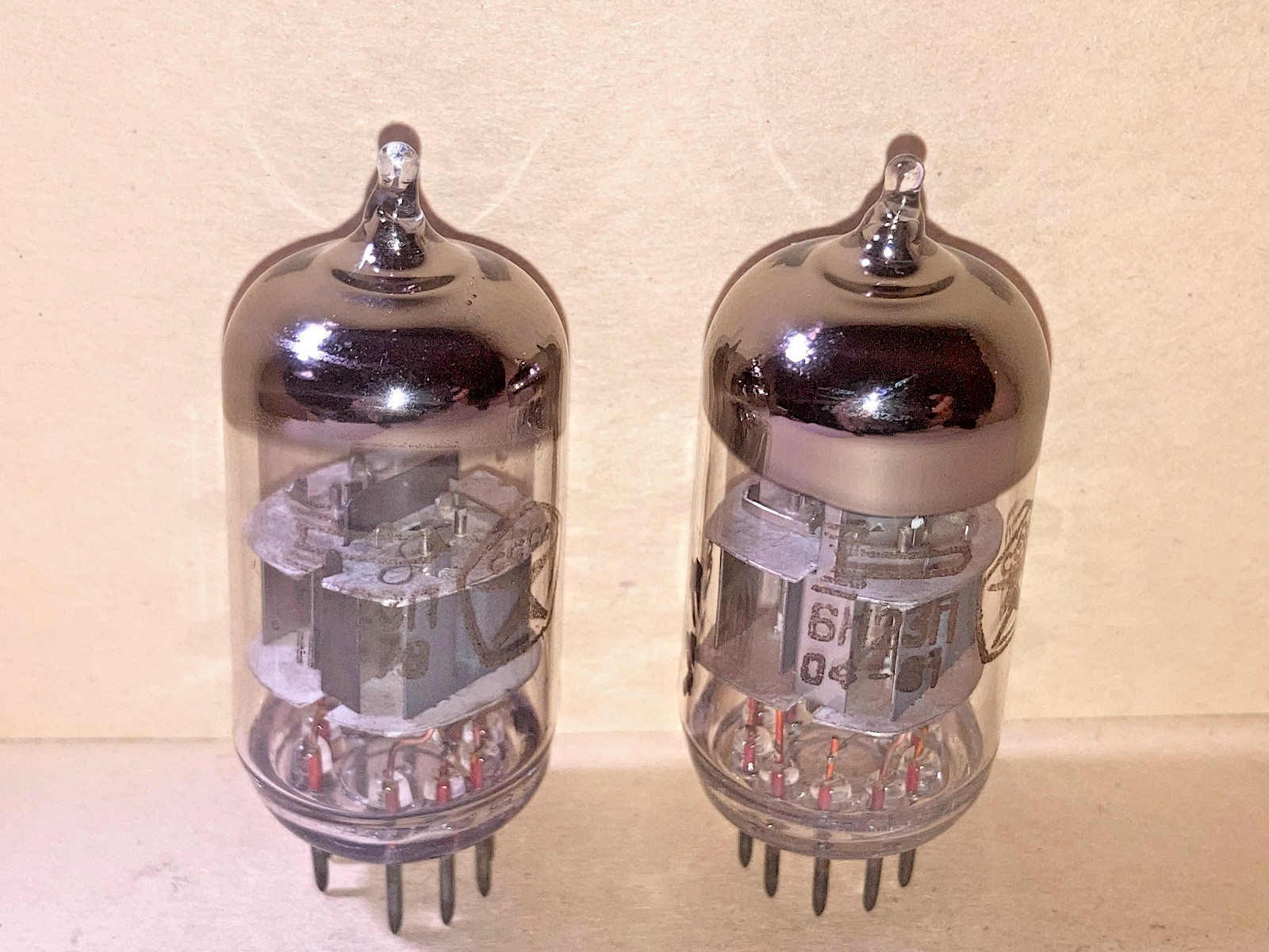 Voshkod Rocket 6H23П 6N23P 6922 E88CC Tubes, Matched Pair, Tested, USSR