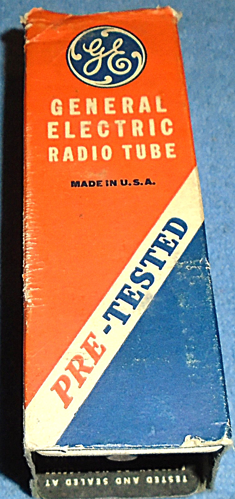 1 NOS GE 6F8-G Vacuum Tube – 1943 Vintage Black Plate Audio Twin Triode