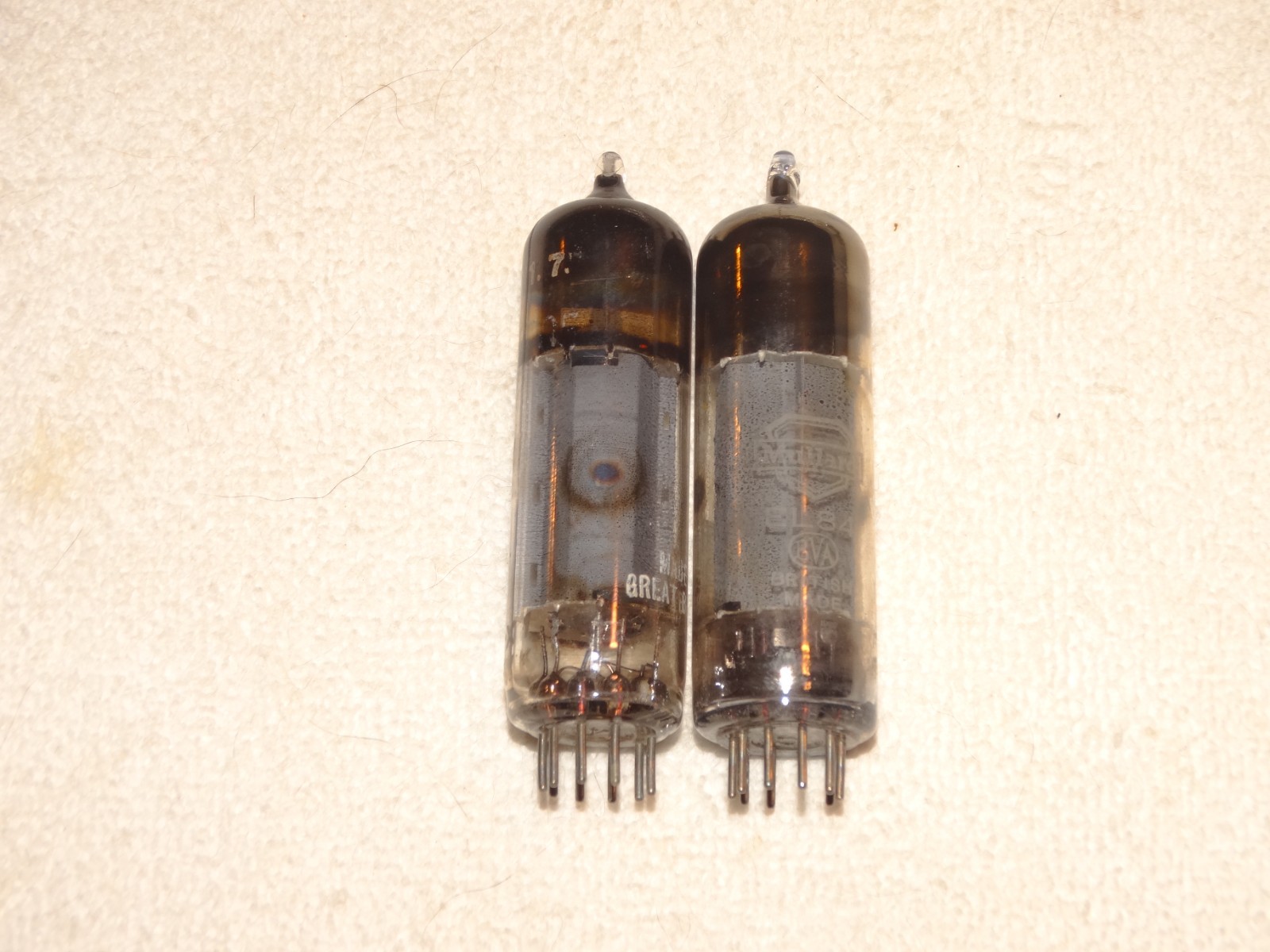 2 x Mullard 6BQ5/EL84*Triplett 3444 Lab* Tested *O-Getter*Matched*#27