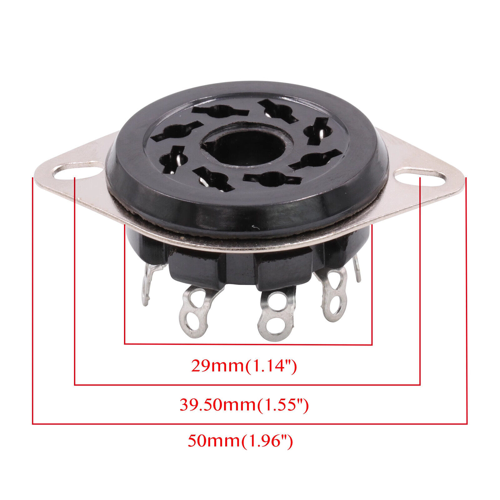 10PCS 8Pin Octal Vacuum Tube Socket For 6SN7 EL34 274B 6L6 KT88 Chassis MountFP8