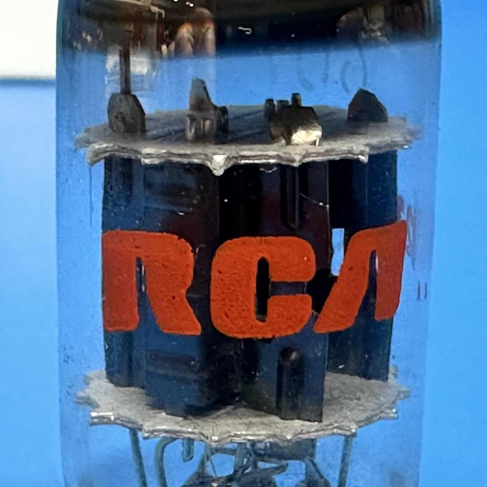 RCA BLACK PLATE 6072A LOW NOISE 12AY7 TUBE MADE BY GE