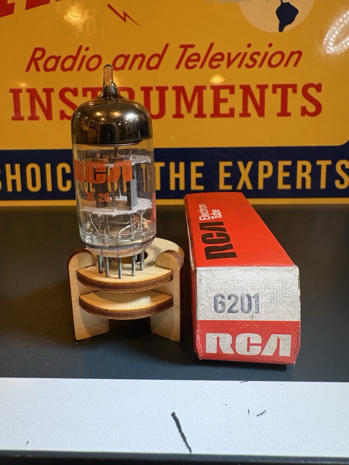 RCA Label GE 6201 12AT7 Grey Plate Tube 539C&Maxi Tested NOS NIB Balanced 🎧