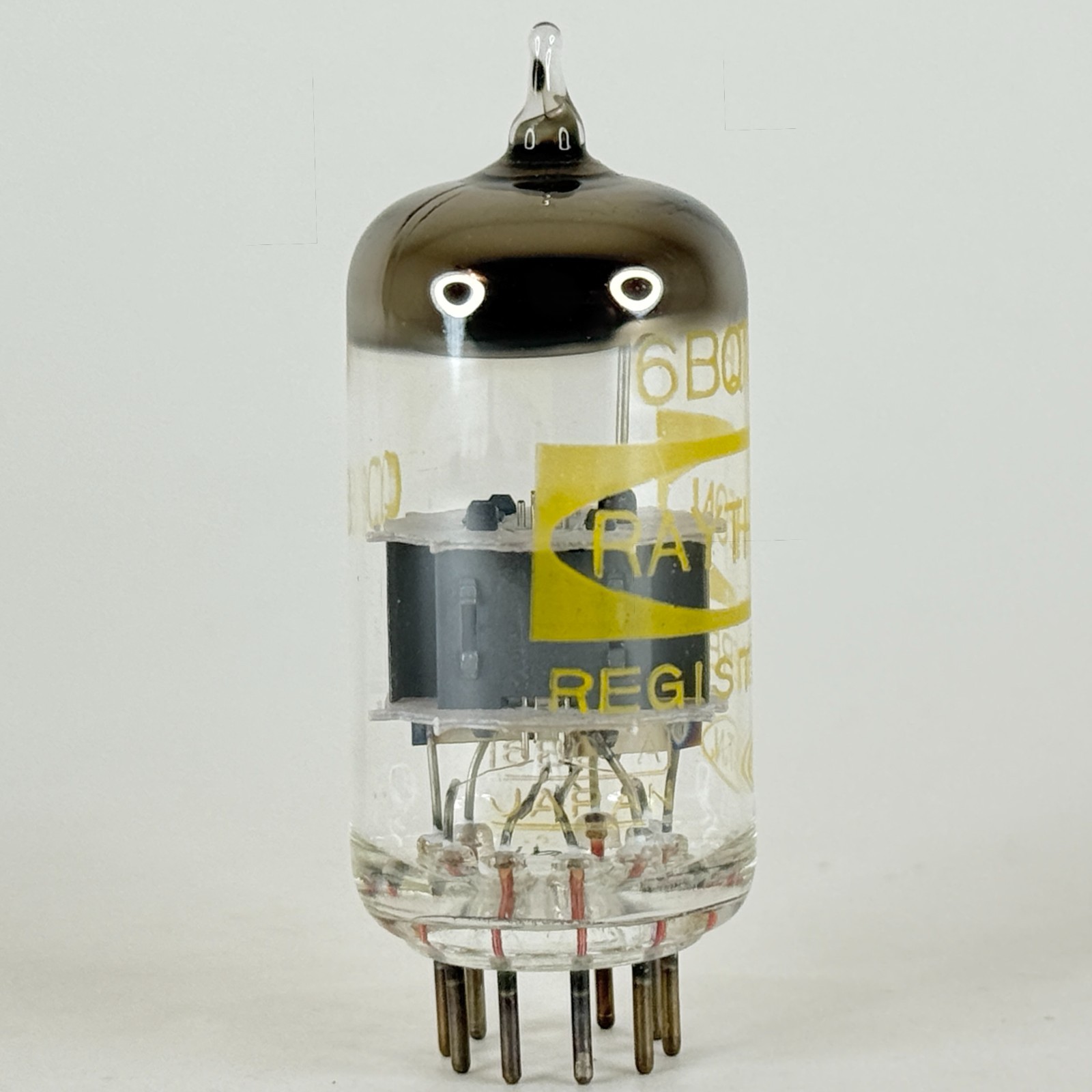 (1) Tested Raytheon 6BQ7A Tube with Box Japan Code Q08 6BQ7 A Twin Triode Tube