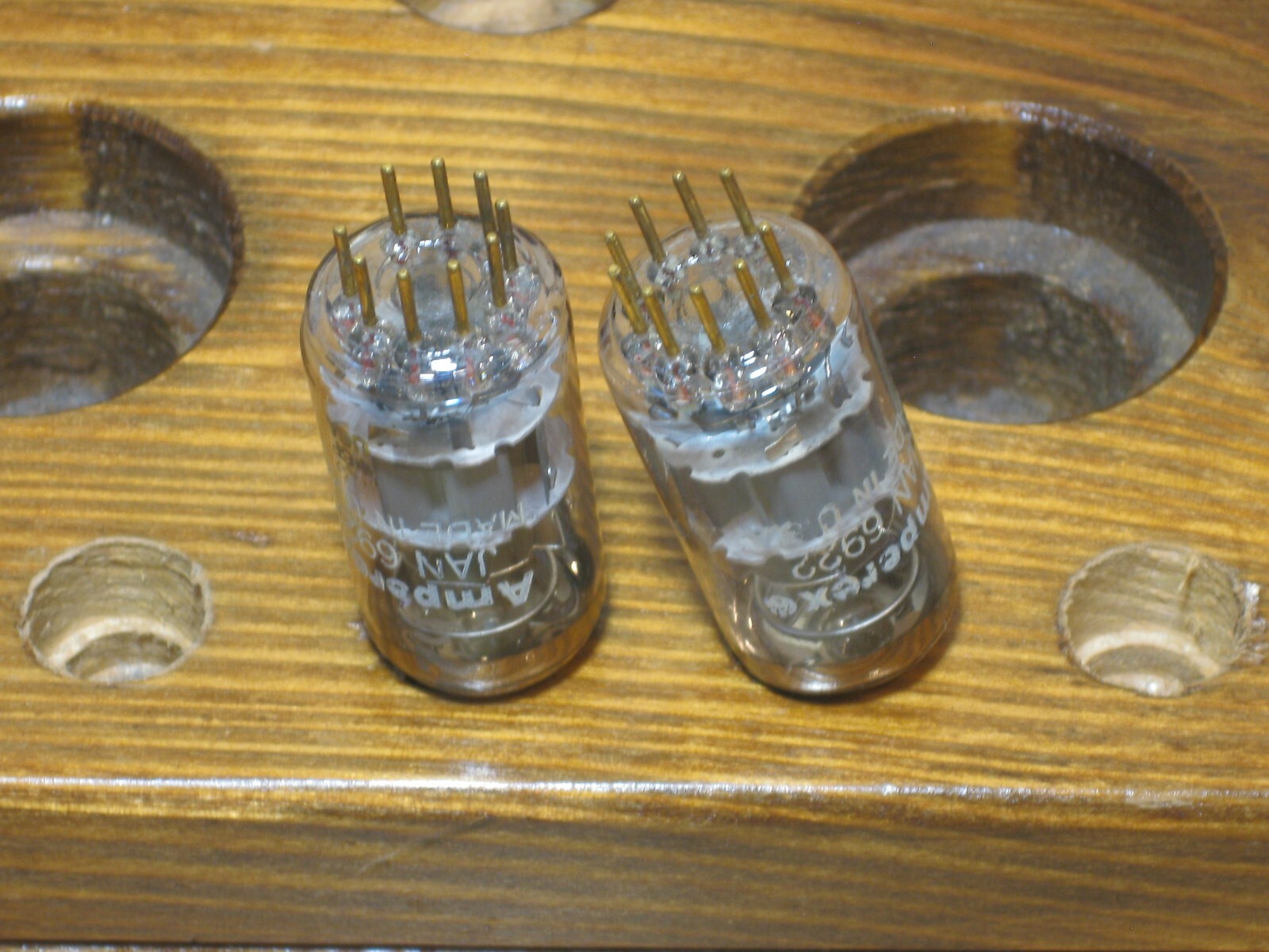 Amperex JAN 6922 Matching pair electronic tubes